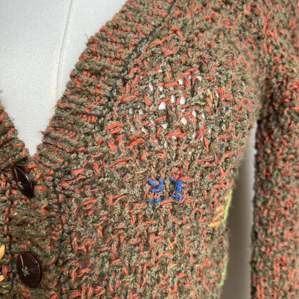 Anthropologie Wendy Wurtzburger Marcella Violini Monstera Cardigan - Picture 9 of 16